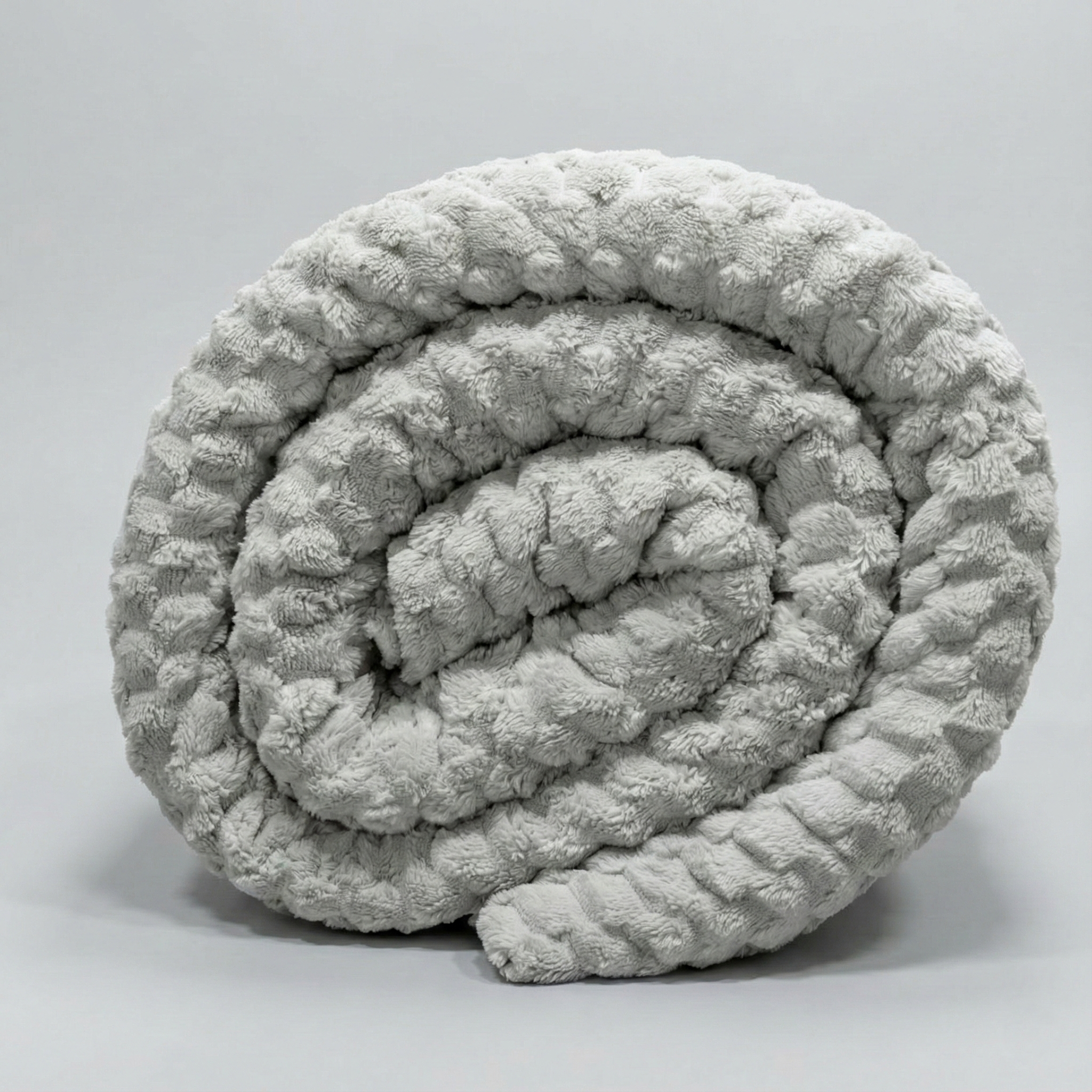 Cozy Fur Çift Taraflı Tavşan Tüyü/Sherpa Yatak Örtüsü Seti (3 Parça) Silver Gri